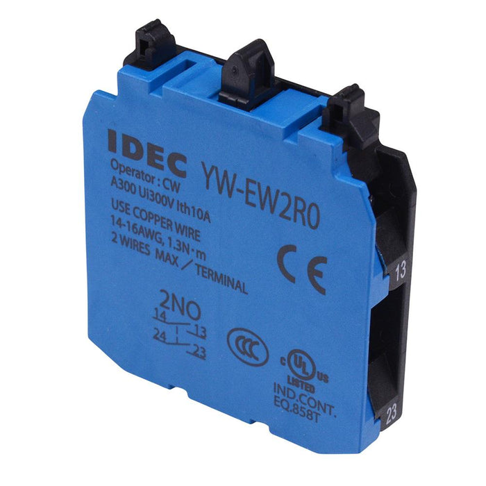 YW-EW2R0 Double Pole Normally Open Contact Block Screw Terminals IDEC