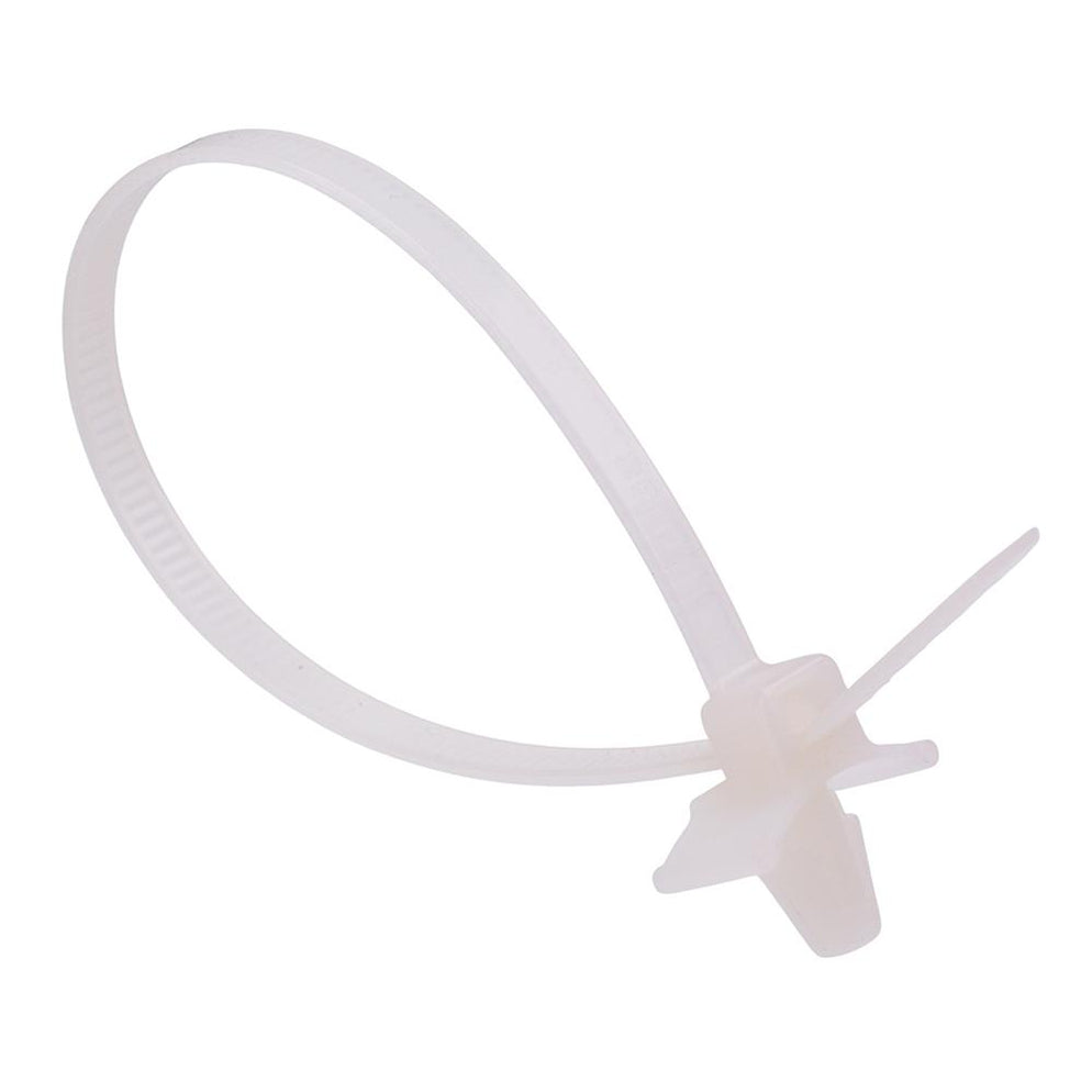 4.8mm x 200mm Natural Wing Push Mount Cable Tie - Pack of 100 — Switch ...