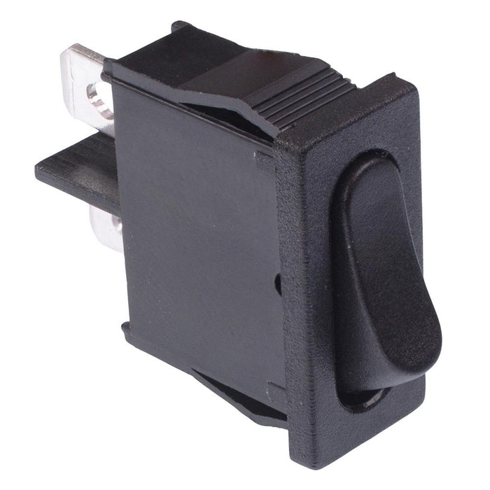 Black On-Off Slim Rocker Switch 19.3 x 6.7mm SPST 10A