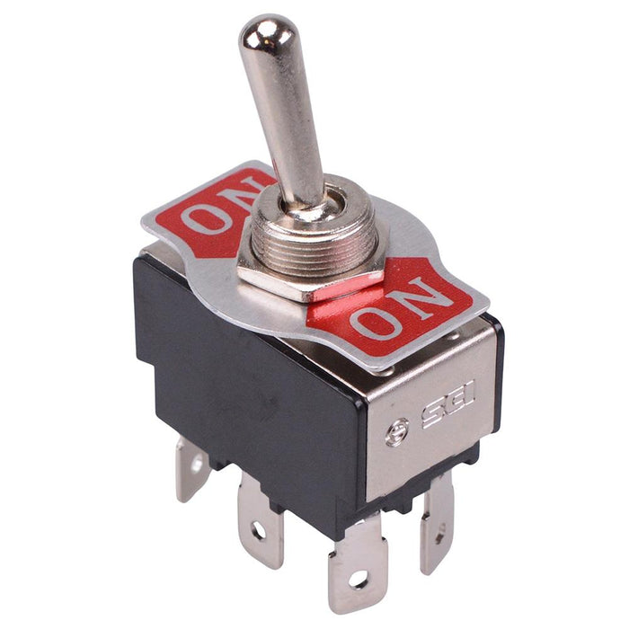 R13-28B-01 On-On 12mm Toggle Switch DPDT 20A 12VDC