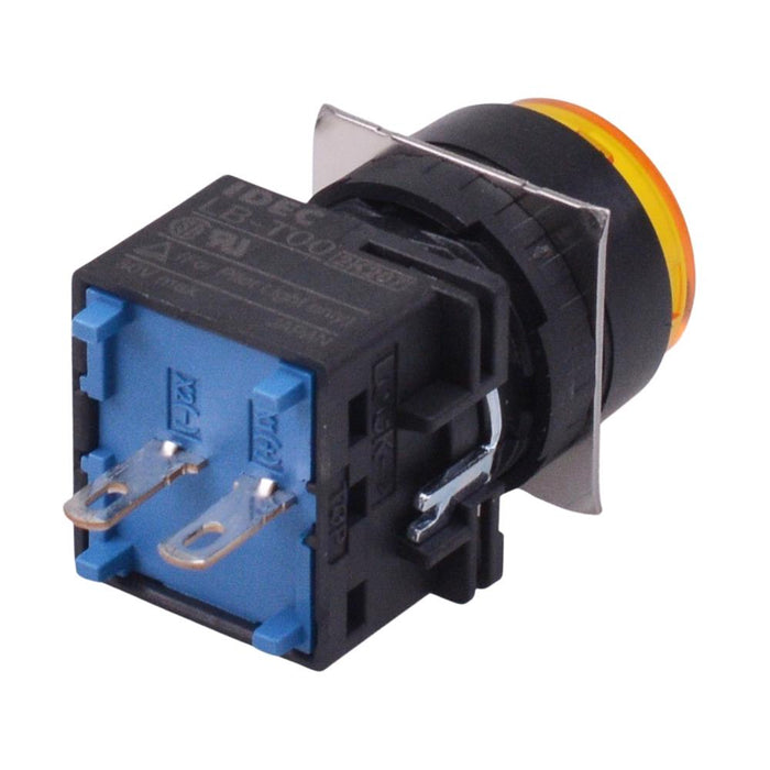 LB1P-1T04Y Yellow 24V Round Flush 16mm Pilot Light IDEC