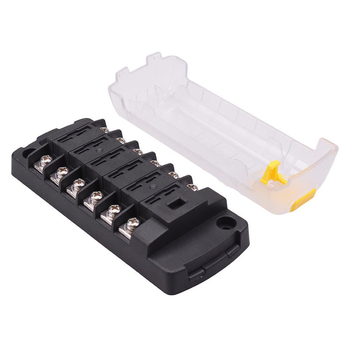 6 Way Locking Standard Blade Fuse Box 100A 32VDC