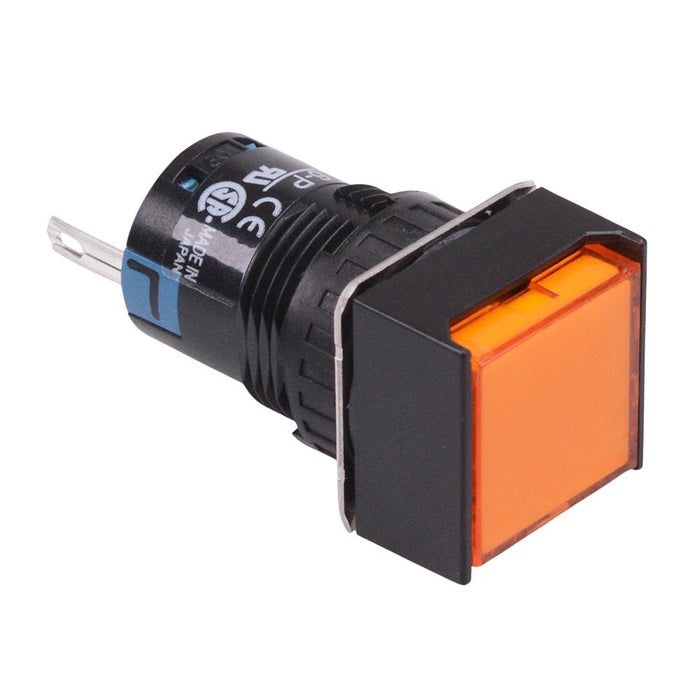 AL6Q-P3PA Amber 16mm 12V Square Pilot Light IP65 IDEC