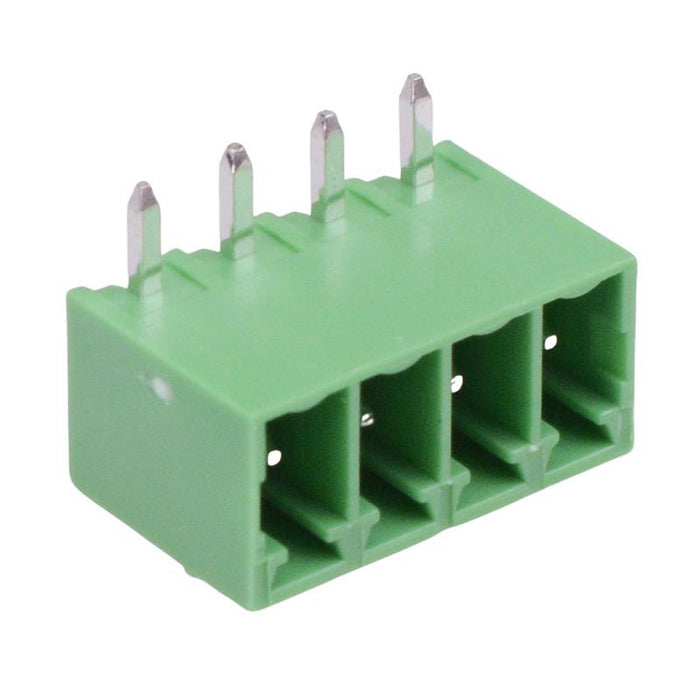 Horizontal Cable Header 4-Way 3.5mm Horizontal PCB Header Closed Ends 8A 300V — Switch ...