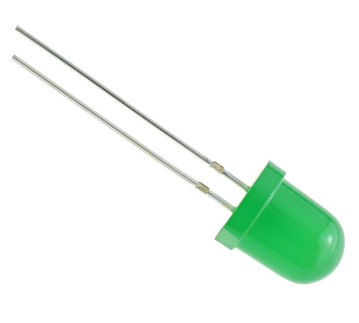 Green 8mm LED Diffused 5000mcd 40°