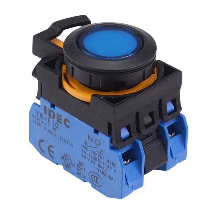 CW1L-M1E20Q4S Blue 24V illuminated Momentary Push Button Switch 2NO IP65 IDEC