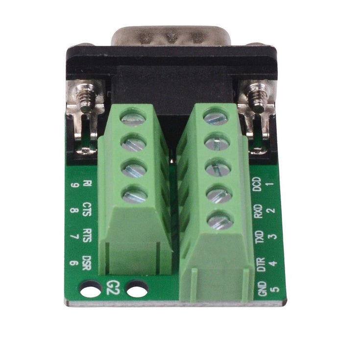 9 Way Male D Sub Connector with Terminal Blocks