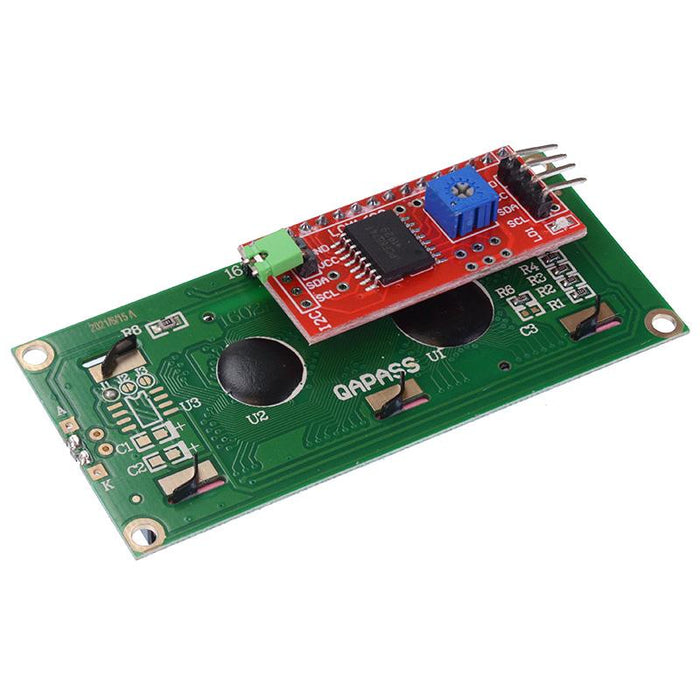 Yellow Green 16x2 I2C LCD Display Module